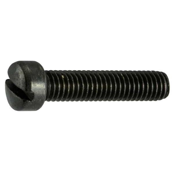 Midwest Fastener #12-28 x 1 in Slotted Fillister Machine Screw, Black Oxide Steel, 3 PK 32929 - main
